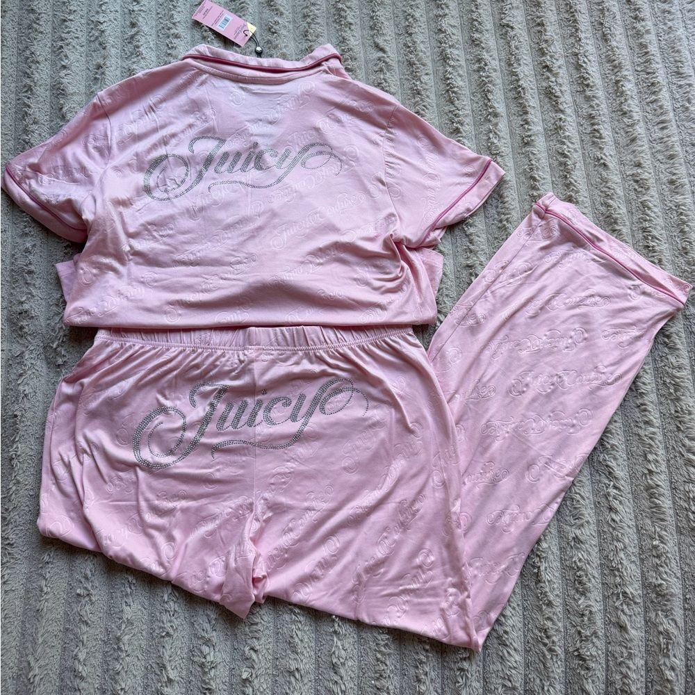 Juicy Couture Bling Juicy Logo Pink Pajama set